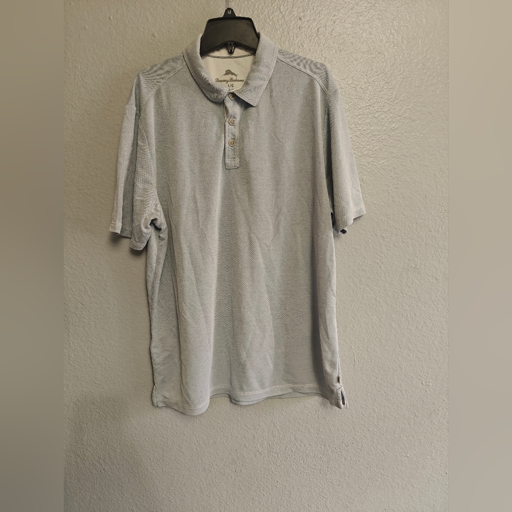 Tommy Bahama Men's Light Blue Polo Shirt Size L/G